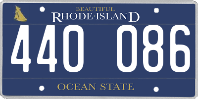 RI license plate 440086