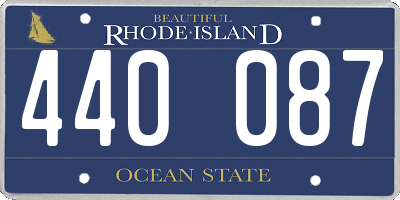 RI license plate 440087