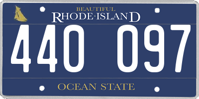 RI license plate 440097