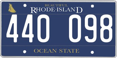 RI license plate 440098