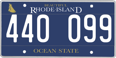 RI license plate 440099