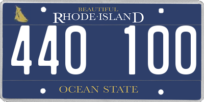 RI license plate 440100