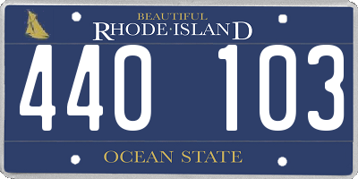 RI license plate 440103