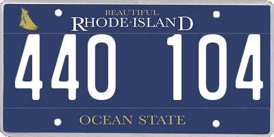 RI license plate 440104