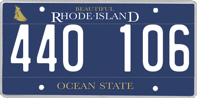 RI license plate 440106