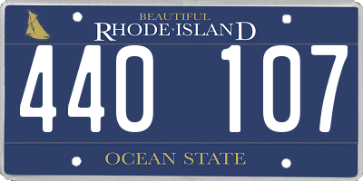 RI license plate 440107