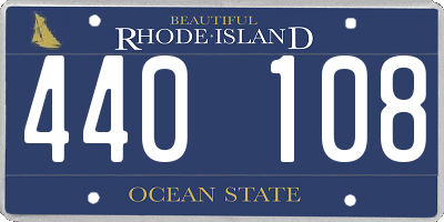 RI license plate 440108