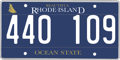 RI license plate 440109
