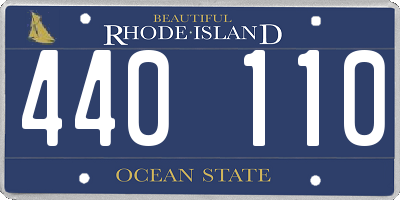 RI license plate 440110