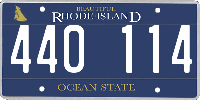RI license plate 440114