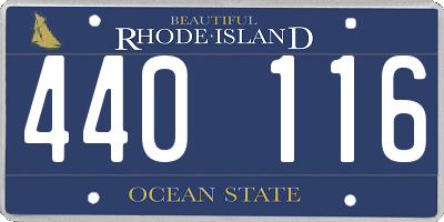 RI license plate 440116