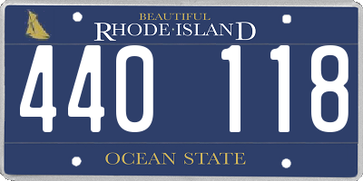 RI license plate 440118