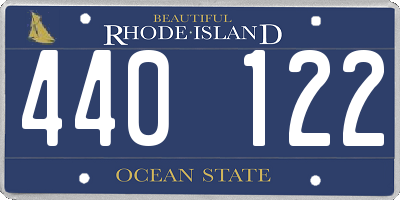 RI license plate 440122
