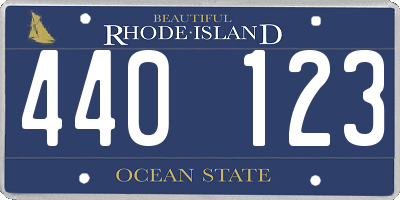 RI license plate 440123
