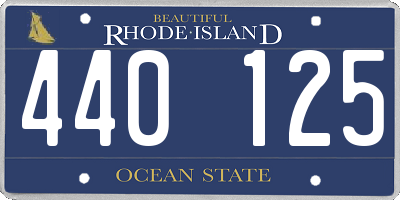 RI license plate 440125