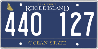 RI license plate 440127