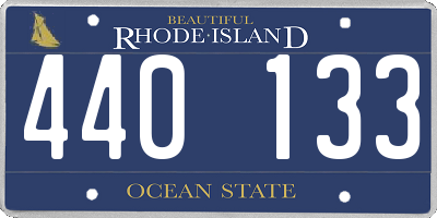 RI license plate 440133