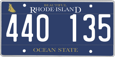 RI license plate 440135