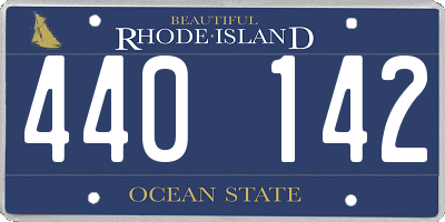 RI license plate 440142