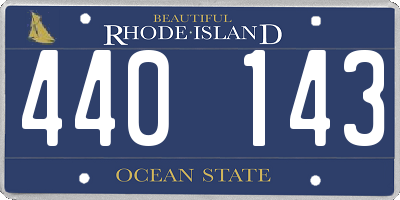 RI license plate 440143
