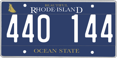 RI license plate 440144