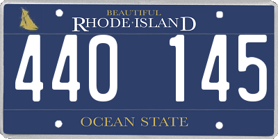 RI license plate 440145