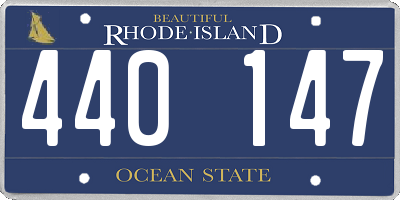 RI license plate 440147