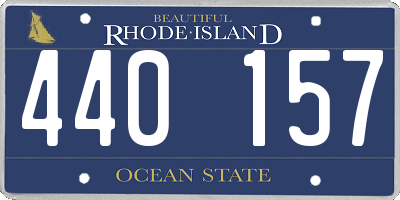 RI license plate 440157