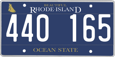 RI license plate 440165