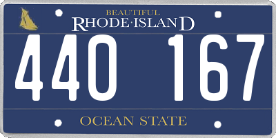 RI license plate 440167