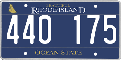 RI license plate 440175