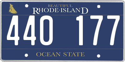 RI license plate 440177