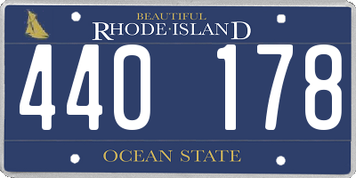 RI license plate 440178