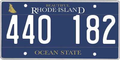 RI license plate 440182