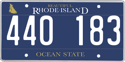 RI license plate 440183