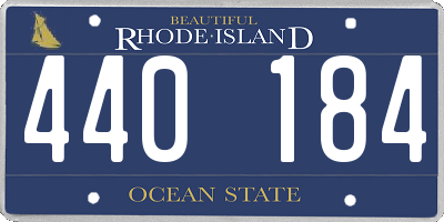 RI license plate 440184