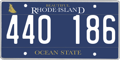 RI license plate 440186
