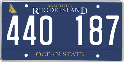 RI license plate 440187