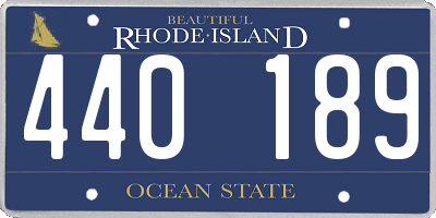 RI license plate 440189