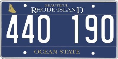 RI license plate 440190
