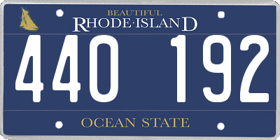 RI license plate 440192