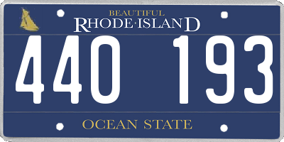 RI license plate 440193