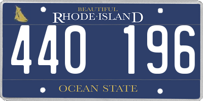 RI license plate 440196