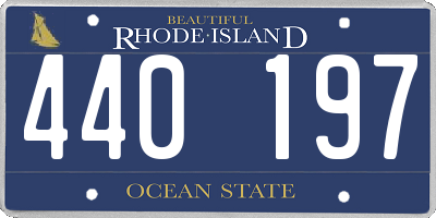 RI license plate 440197