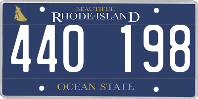 RI license plate 440198