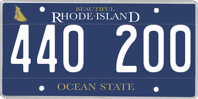 RI license plate 440200