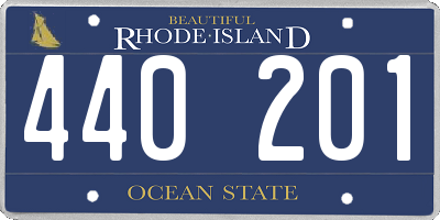 RI license plate 440201