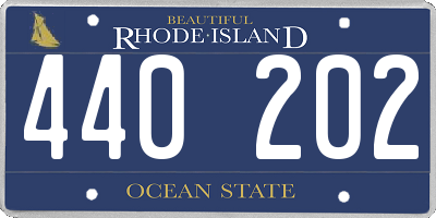 RI license plate 440202