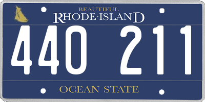 RI license plate 440211