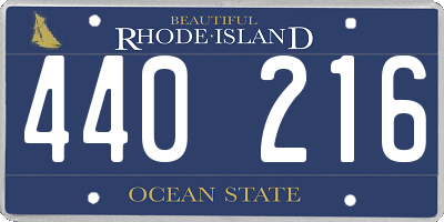 RI license plate 440216